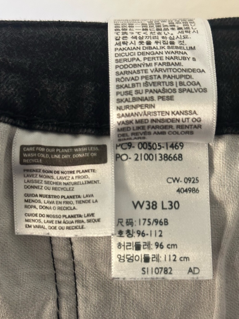 Levi’s Men’s Black Jeans Size 38x30 Straight Leg Denim - Picture 6 of 7